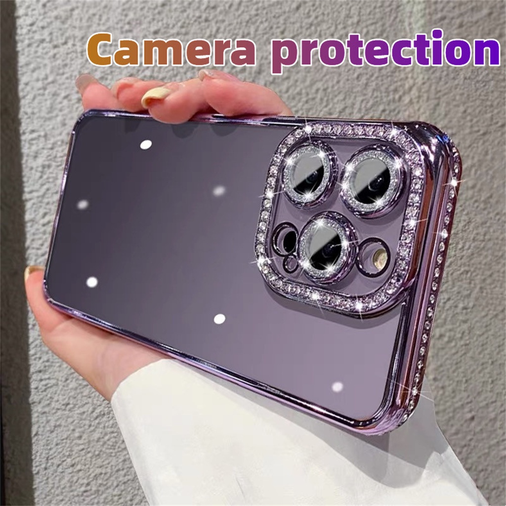 premium camera protector iphone 14 pro max plus mewa hungu square edge case iphone 11 12 13 pro max Shockproof TPU Kosongkan shell lembut