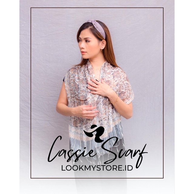 LMS CASSIE SCARF SILK BATIK SELENDANG BATIK SUTRA | GIFT | KADO | HIJAB | KAFTAN | GAMIS | OUTER
