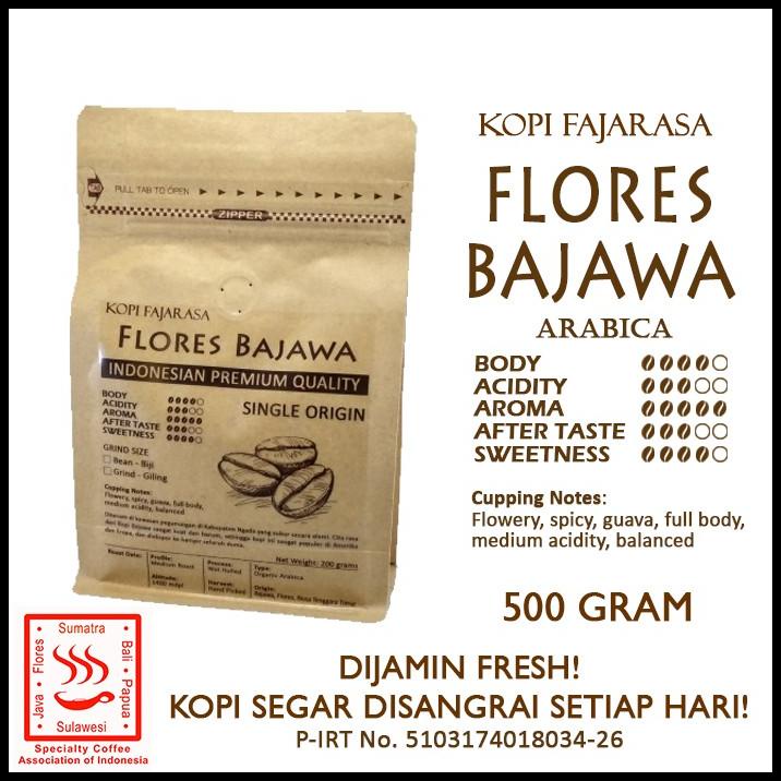 

Kopi Fajarasa Flores Bajawa Biji Kopi Arabica 500 Gram
