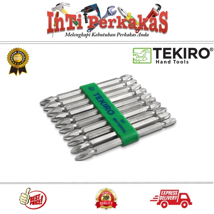 Obeng Tekiro Mata Obeng Angin Set 10 Pcs Ph2 X 110 - Mata Obeng Angin 10Pcs
