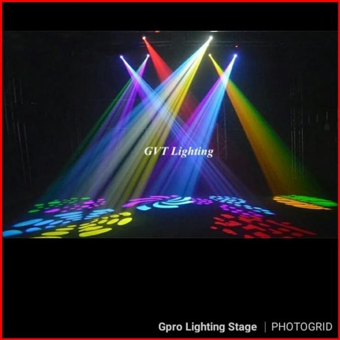 Paket Moving Head Beam 80Watt 2 Unit Bonus Mixer Dmx 512 & Kabel 5Mtr