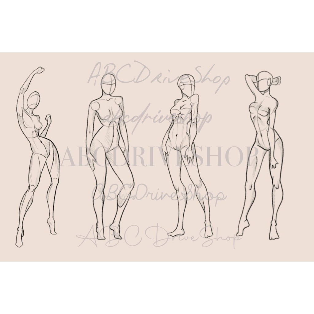 Procreate Brush - Female Pose Procreate Brushes
