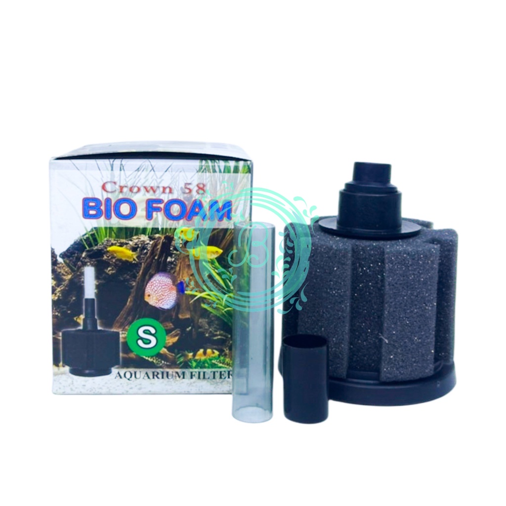 Crown 58 Bio Foam S Small Ukuran Kecil Biofoam Breeding Bio Filter Spons Sponge Filter Aquarium