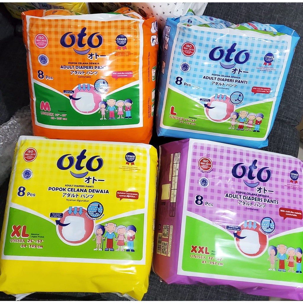 OTO Adult Diapers Pants BEST SELLER / Popok CELANA dewasa Size M, L, XL dan XXL