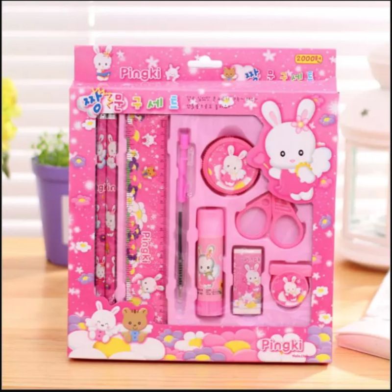 Paket Alat Tulis 8in1 Stationery Set Study Set Anak Karakter Set Alat Tulis Anak TK
