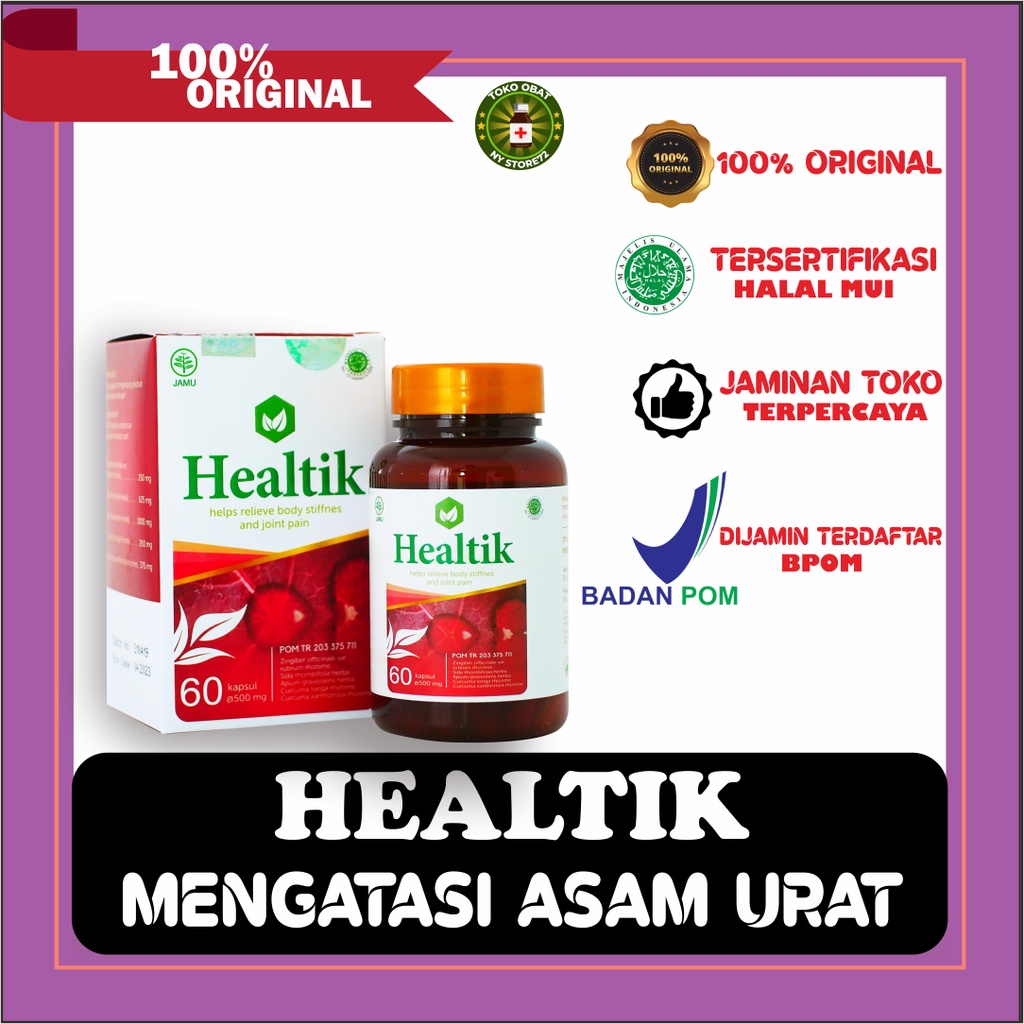 

HEALTIK ASLI 100% ORIGINAL OBAT REMATIK ASAM URAT NYERI SENDI DAN MASALAH TULANG