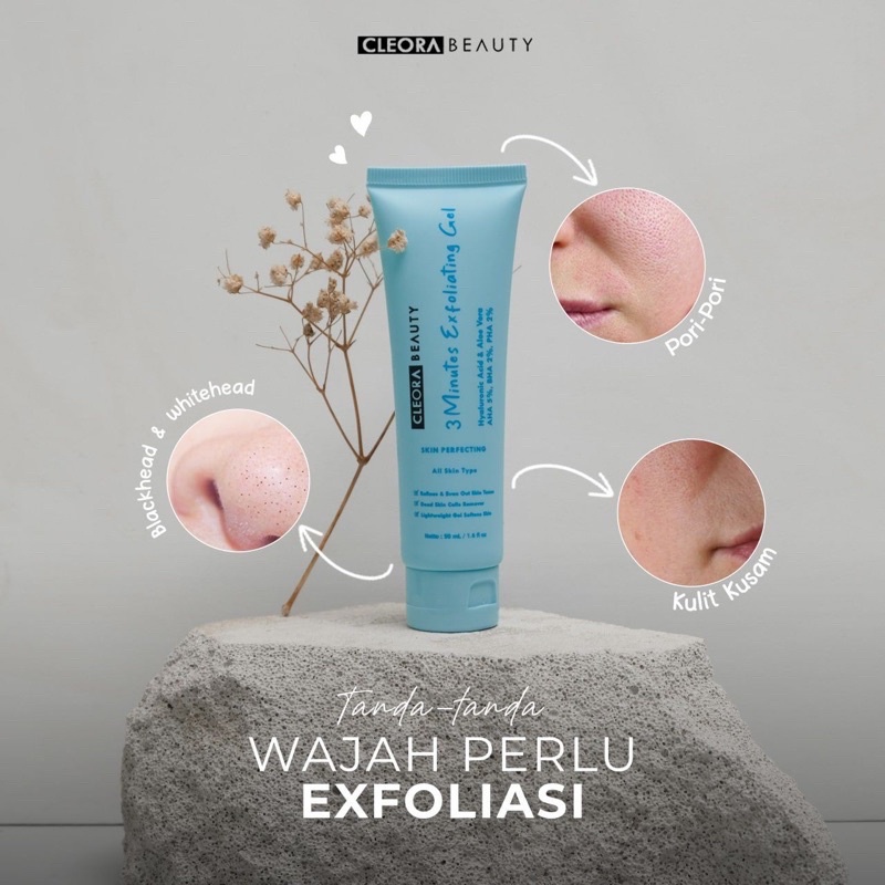 ✨Up Your Look✨ Cleora Beauty 3 minutes exfoliatin gel krim ekfoliasi