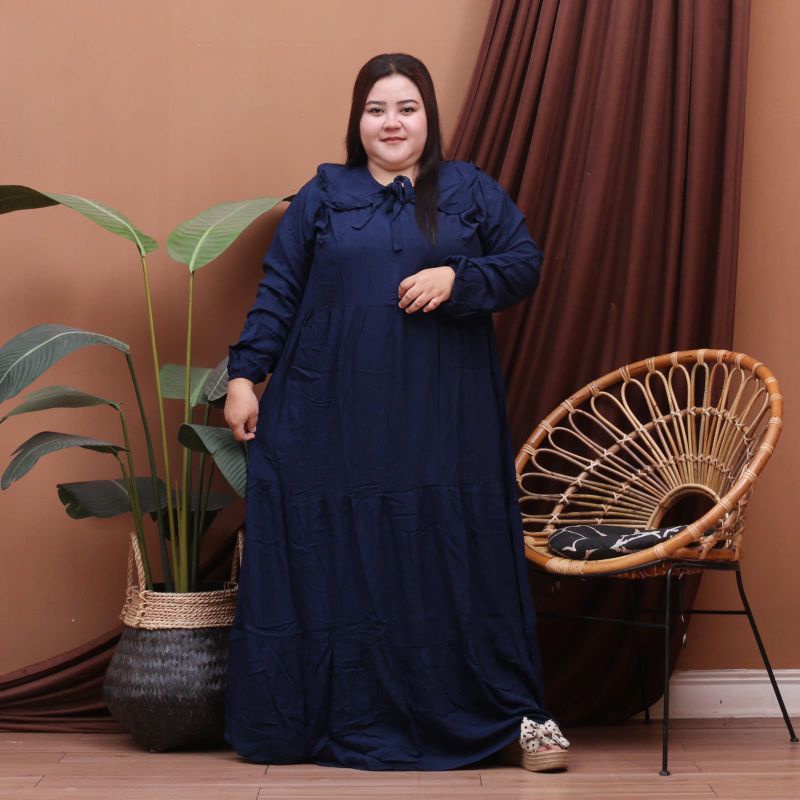 LONG DRESS POLOS SUPER JUMBO/GAMIS BUSUI LD (110-120-130)RAYON PREMIUM