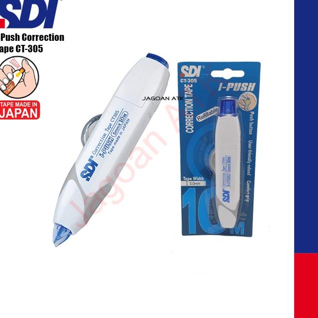 

Promo !! Correction Tape / Tip-X Kertas 5mmX10m i-Push SDI CT-305 ... ... ...