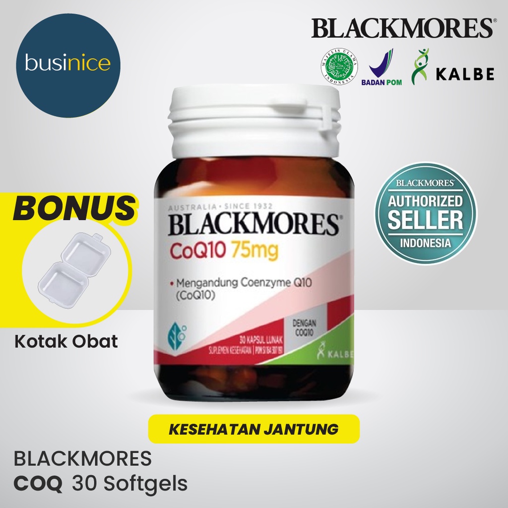 Blackmores CoQ10 75mg BPOM Kalbe 30 Kapsul Coenzyme Q10 Obat Jantung Hipertensi