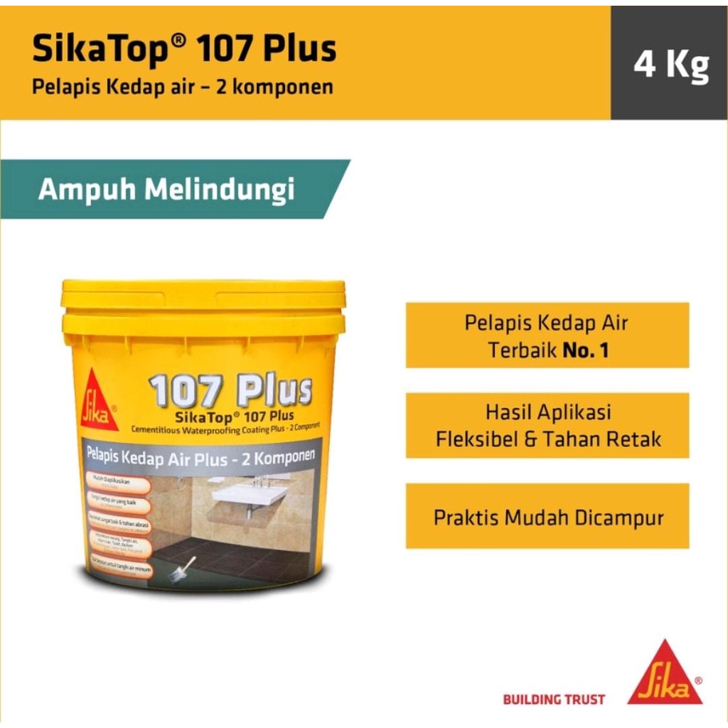 SIKA / SIKA TOP 107 4 KG/ SIKA ANTI BOCOR 4 KG / PELAPIS ANTI BOCOR 2 KOMPONEN