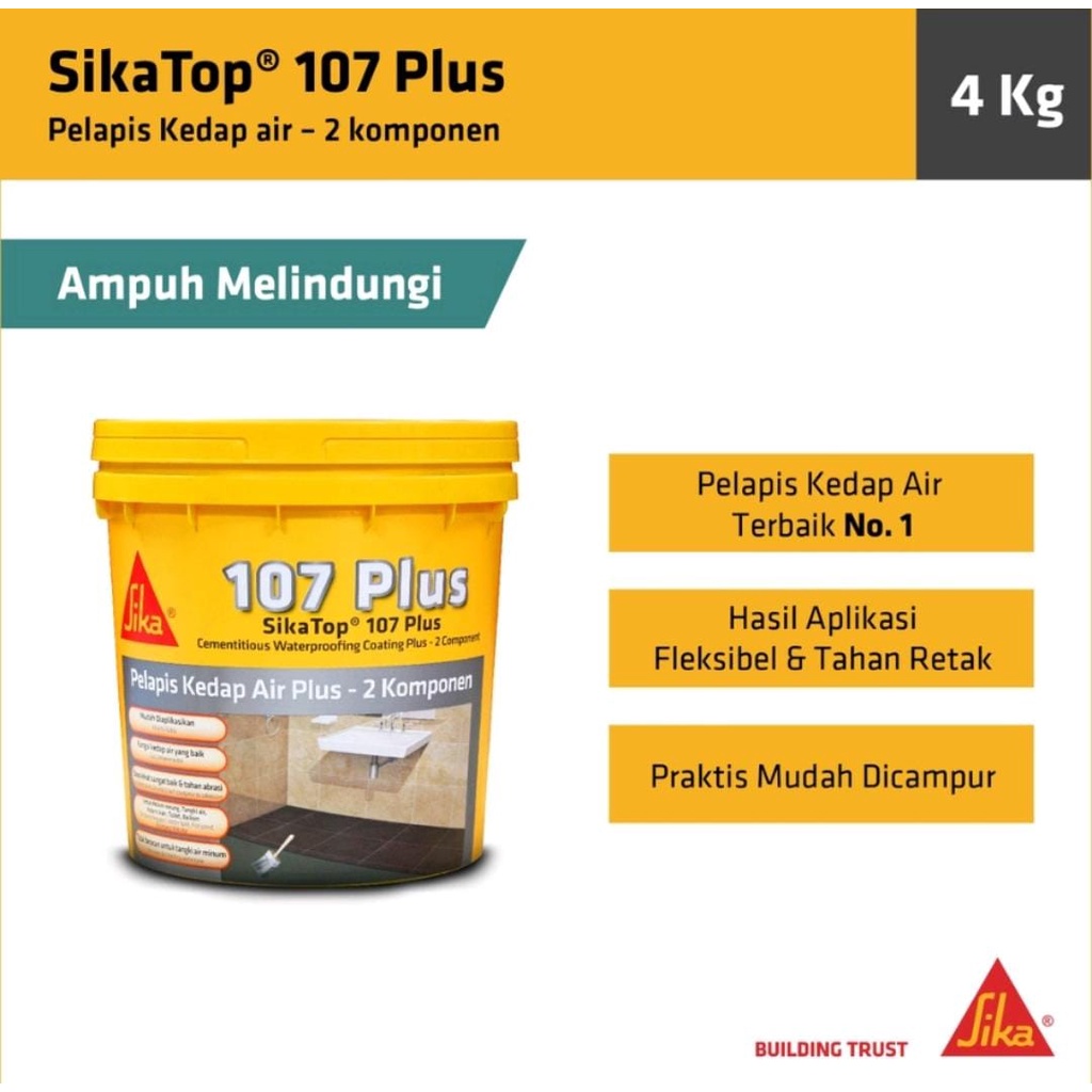 SIKA / SIKA TOP 107 4 KG/ SIKA ANTI BOCOR 4 KG / PELAPIS ANTI BOCOR 2 KOMPONEN