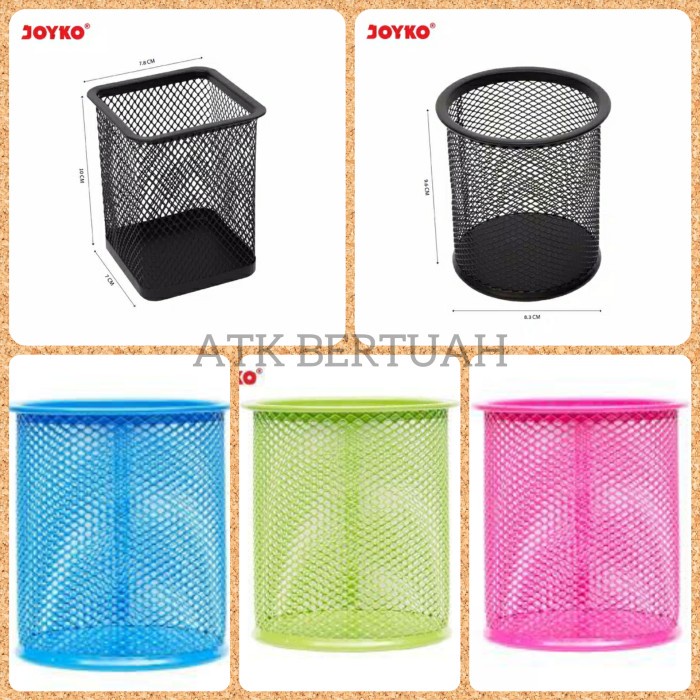 

Stationery Desk Stationery Set Tempat Pensil Meja Keranjang Jaring Besi