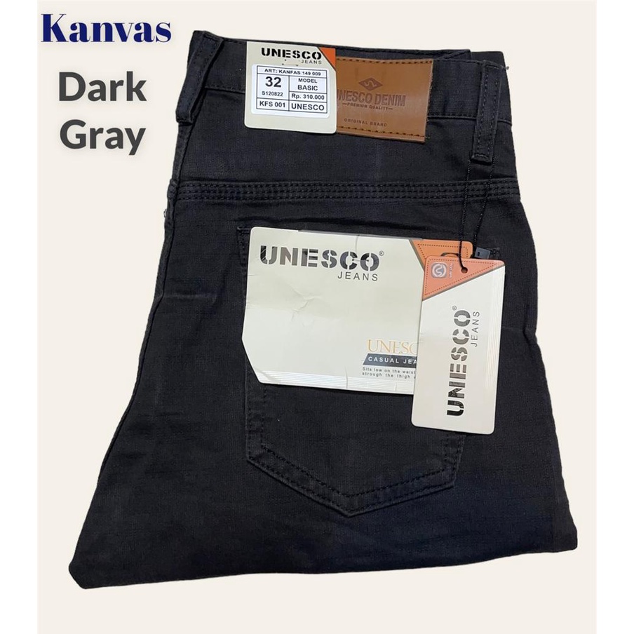 CELANA KANVAS UNESCO PANJANG PRIA TERBARU // CELANA PANJANG STANDAR // BAHAN CANVAS UNESCO COD//BAYA