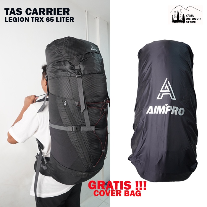 tas gunung tas hiking camping tas outdoor tas ransel punggung - Tas Carrier Aimpro Legion 65 Liter