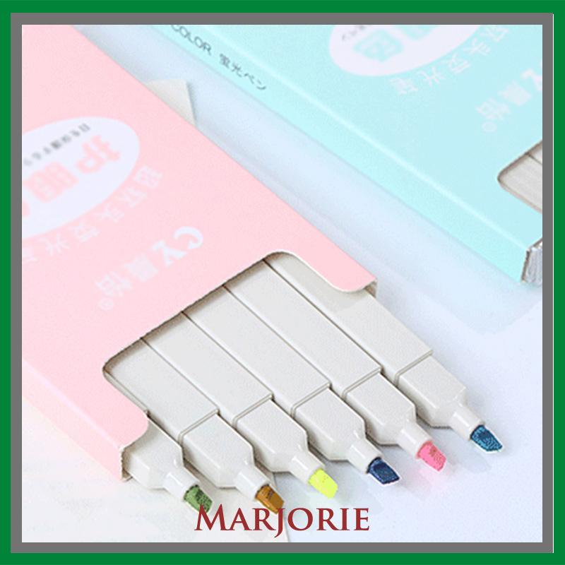 COD multicolor pena stabilo siswa 6PCS/set Stabilo / highlighter pastel 6 colors warna-MJD