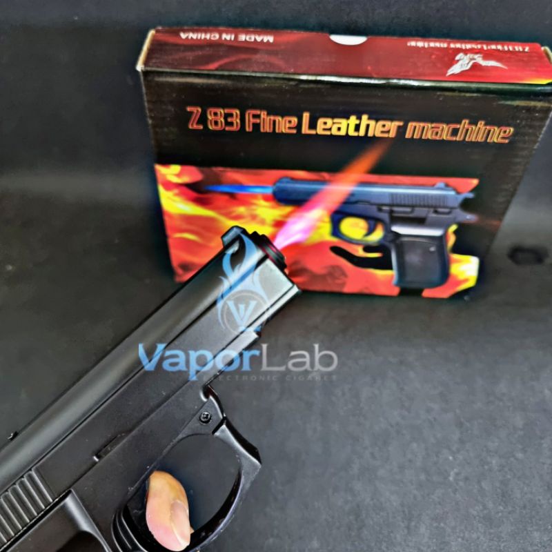 mancis korek api gas bara model pistol makarov gun lighter full besi bisa isi ulang