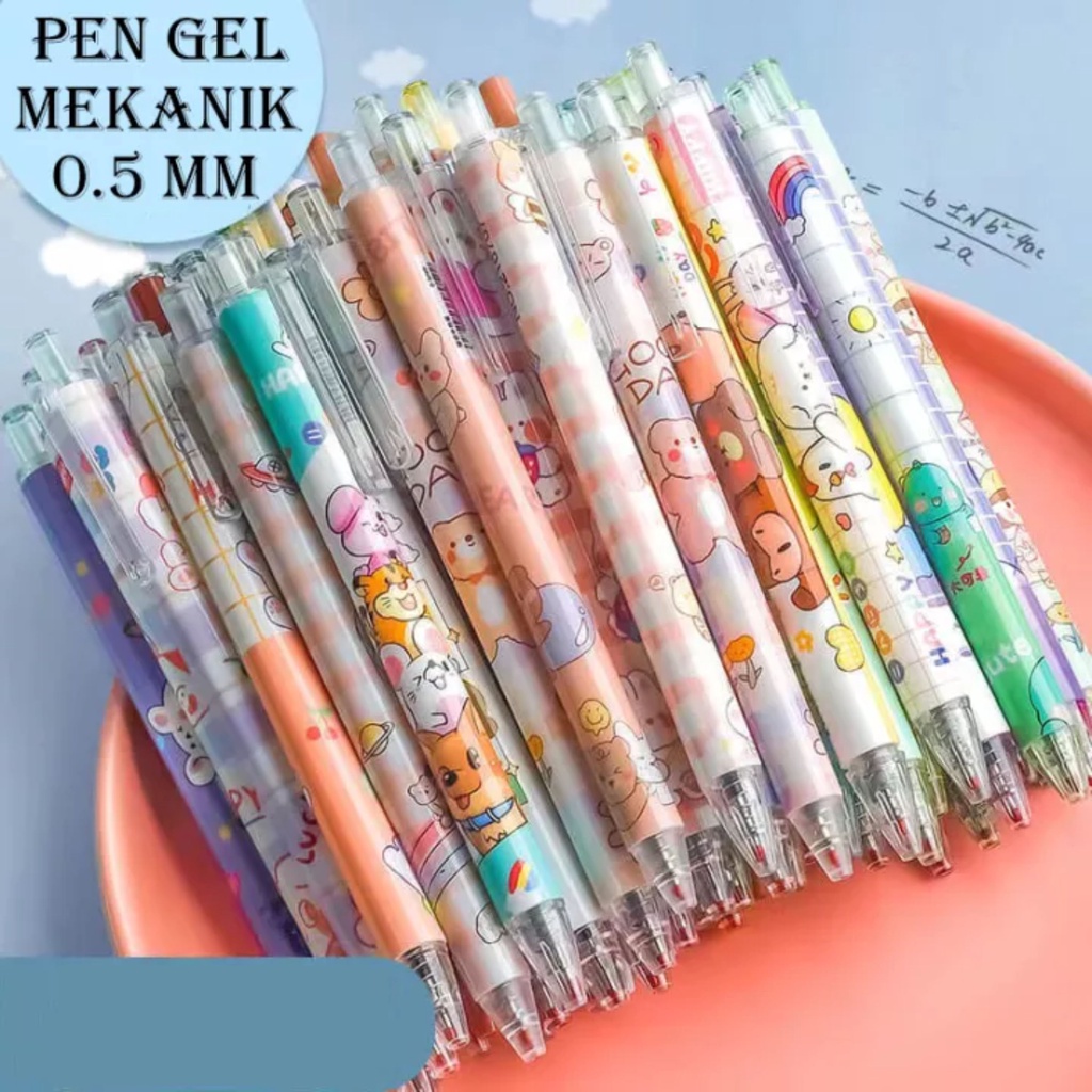 

Pulpen Gel Mekanik Motif Lucu 0.5MM / Ballpoint Mekanik Gel [1PC]