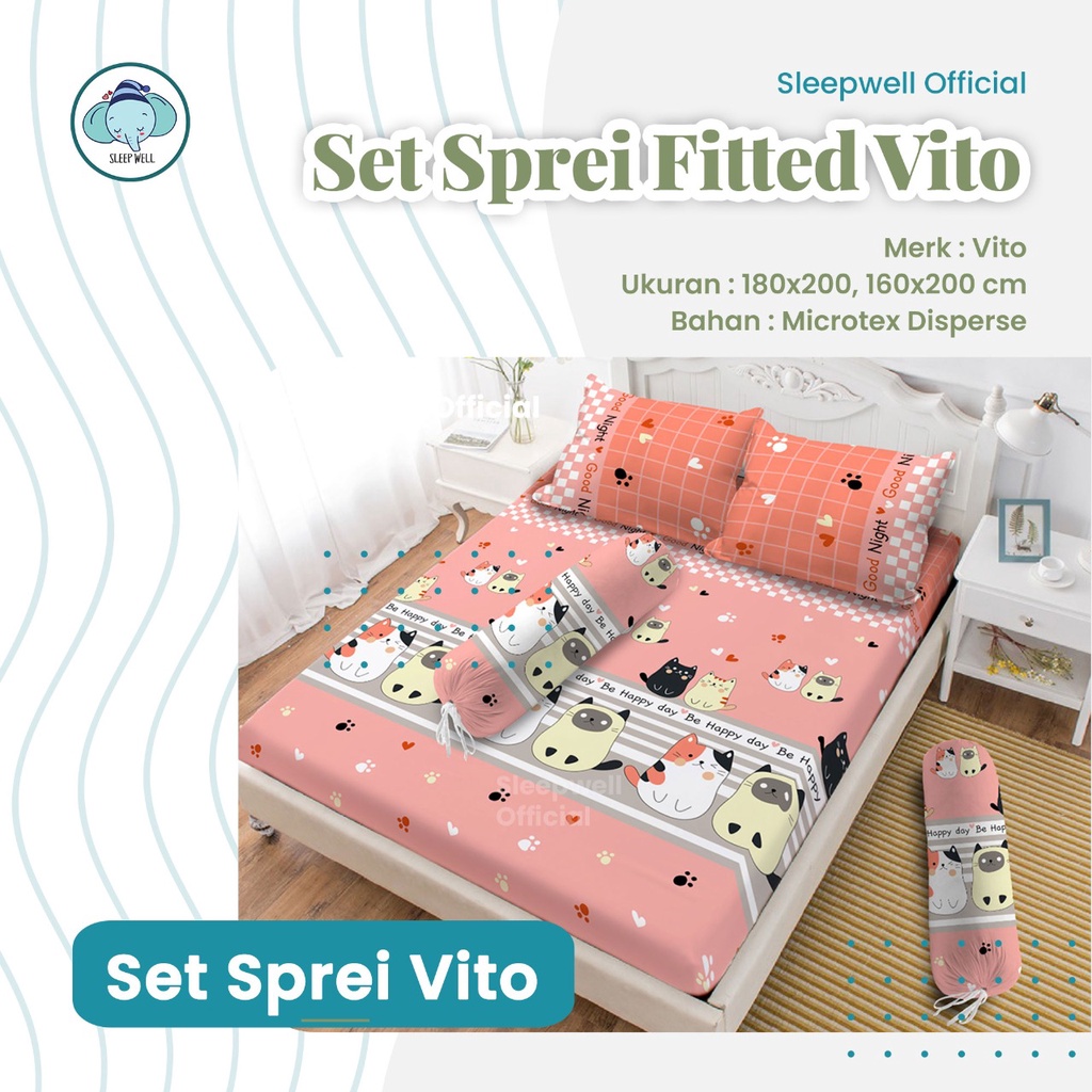 Seprei VITO 180x200 160x200 - Milano Modelista Love Panda Marsmellow Moonlight Oakwood Phantom