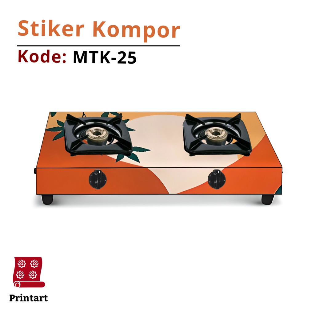 Stiker Kompor 1 Tungku dan Sticker Kompor 2 Tungku Motif Minimalis Kode MTK-25