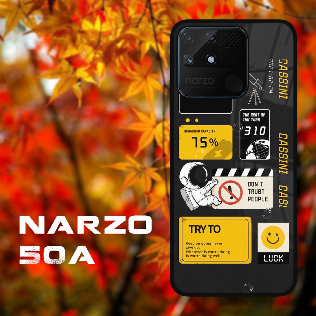 Case Kilau Realme Narzo 50a | Narzo 50A| Casing Hp Realme | Pelindung Smartphone | Motif Nasa