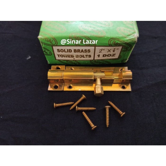 Slot Pintu 2 Inch / Grendel Kuningan / Slot Kunci Pintu