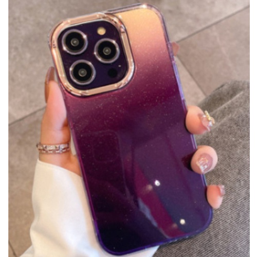 Case Bahan TPU Transparan Aksen Glitter Warna Gradasi Untuk Iphone 14 Pro MAX 11 Pro MAX 12 13 Pro MAX