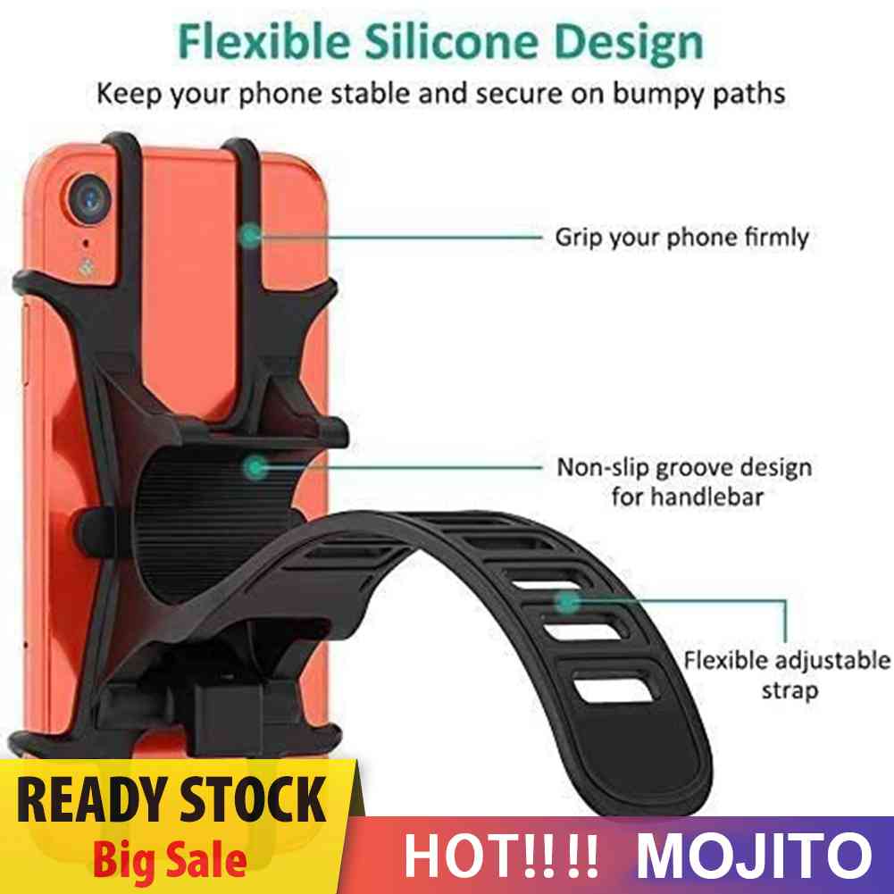 Bracket Dudukan Handphone Bahan Silikon Shockproof Rotasi 360 Derajat