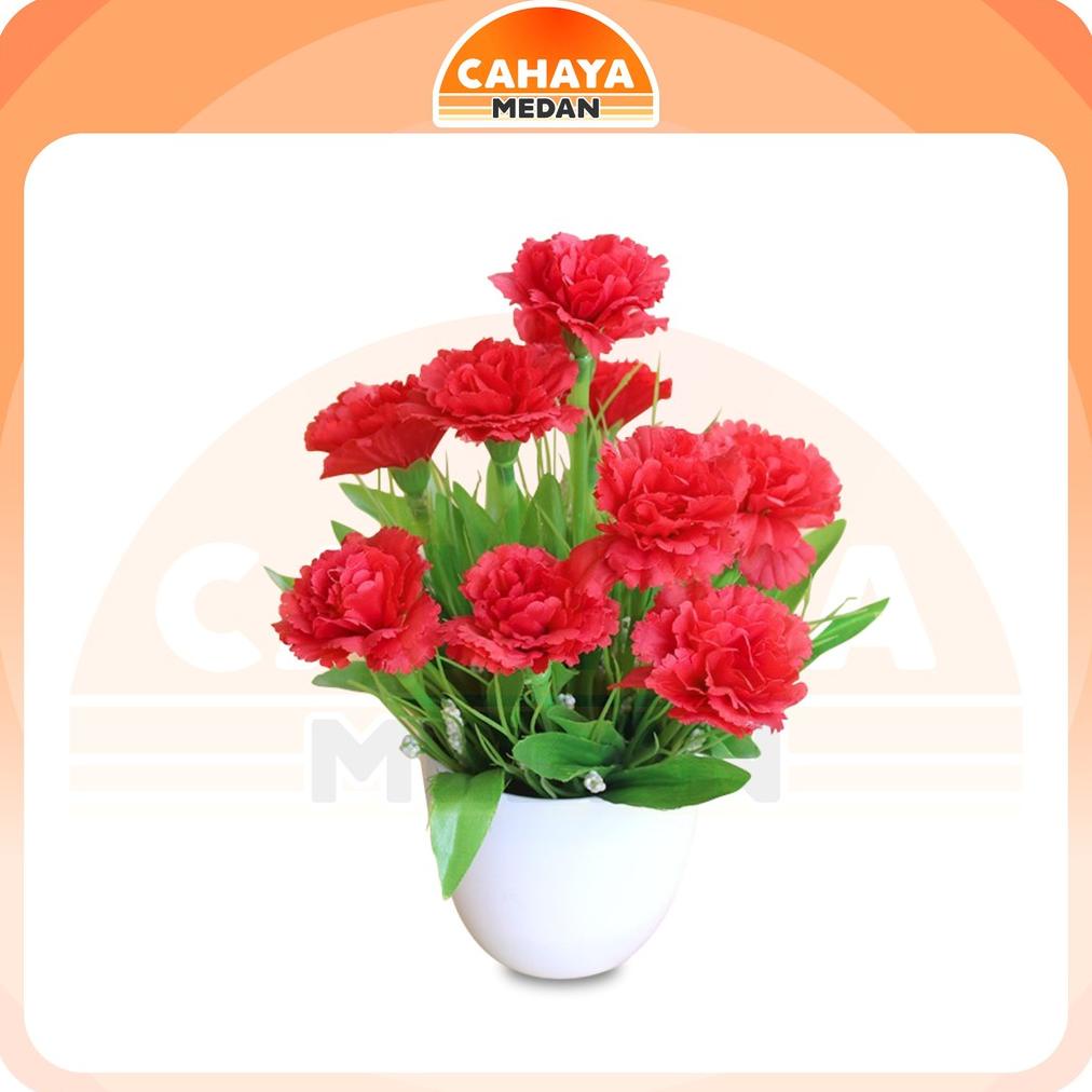 Cahaya Medan PT19 Pot Tanaman Hias Bunga Hias Plastik Ornamen Pot Bongsai Artificial Flower Decorati