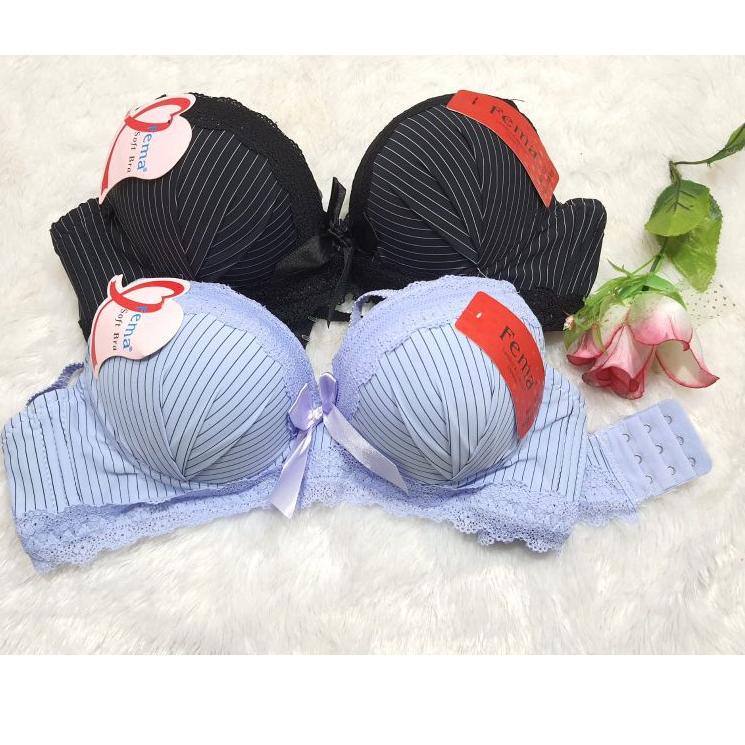 Bra wanita import mrek fema /BH  tanpa kawat spon tebal dengan renda Cantik size 32-38 sidoarjo ▫ CF