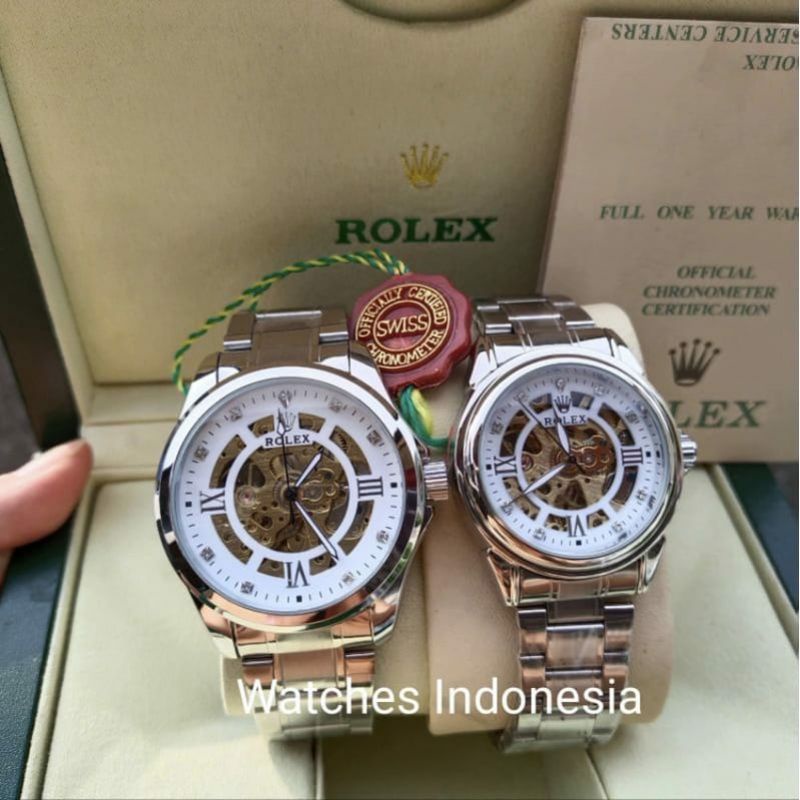 Jam Tangan Coupel Otomatis Terlaris Rantai Automatic Rolex Tanpa Baterai