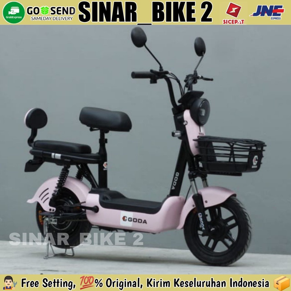 Sepeda Motor Listrik E-Bike Goda 125 500 Watt,, UOU US1 Viper Golden 500 Watt