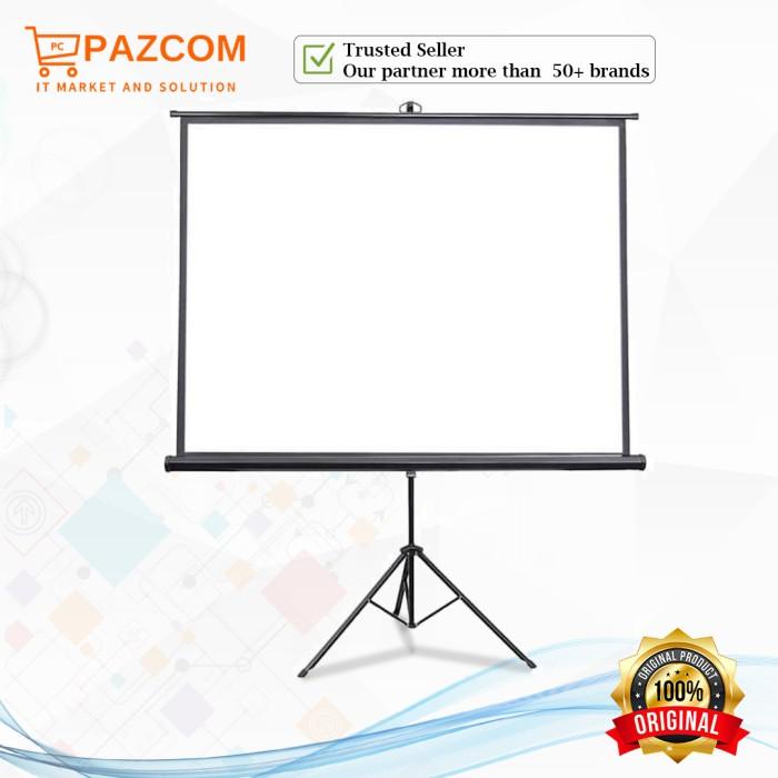 Jual Layar Proyektor Dengan Tripod Screen Projektor 70 Inch Shopee