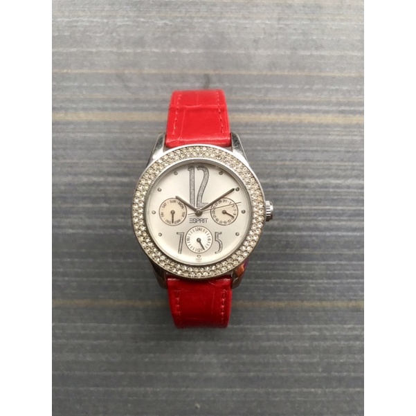 Jam Tangan WANITA  ESPRIT Klasik Style Baterai Stainless Steel Aksesoris Bekas Second Preloved Fashi