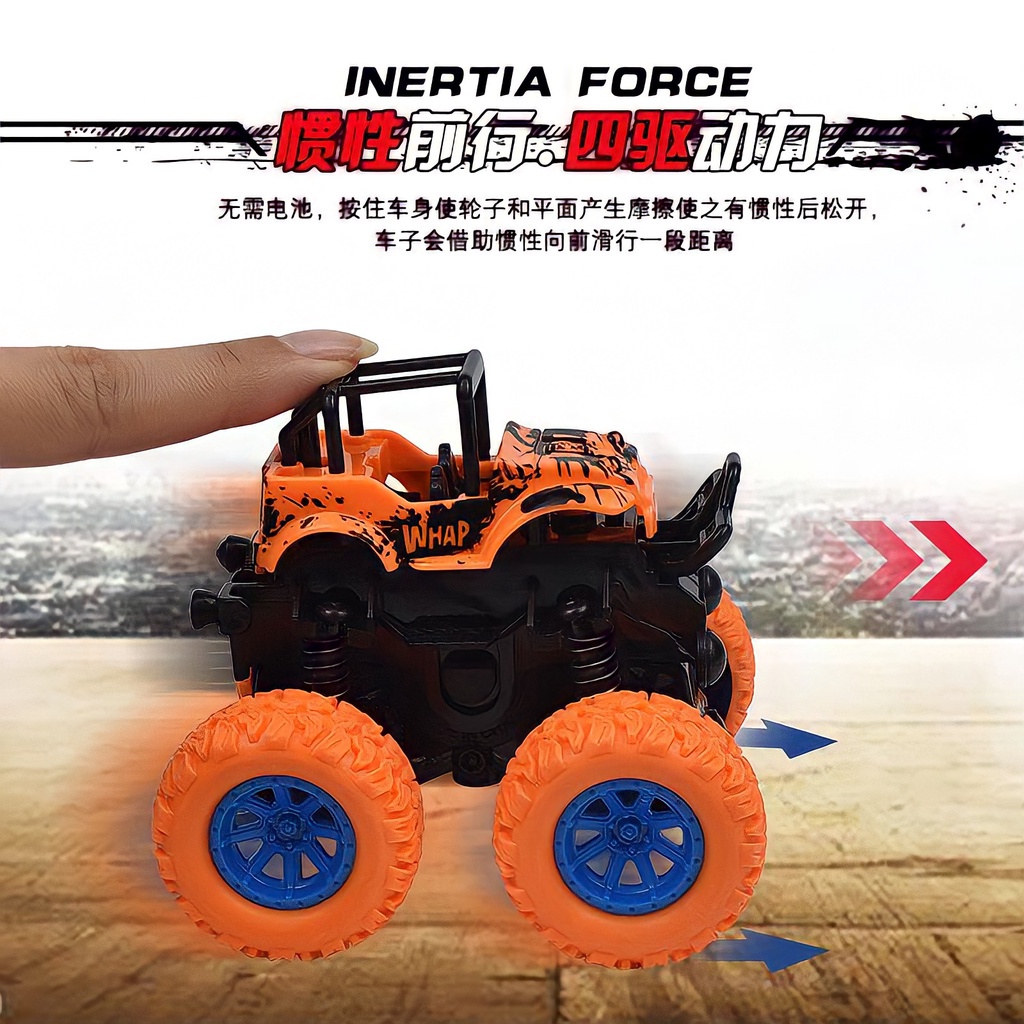 MINIGO PROMO Mainan Anak Laki Laki Mobil Monster Zap Jip Off Road 4 Drive Inertial Bigfoot 360