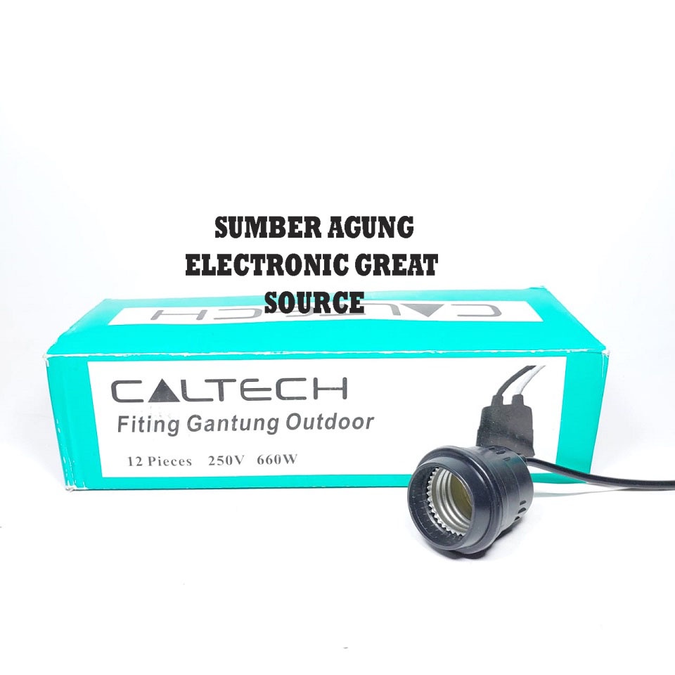 Caltech Fiting Gantung Outdoor Hingga 660W E27 Bahan Kuat Tahan Air