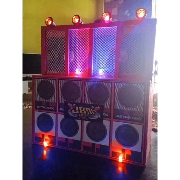 miniatur sound siatem full lampu