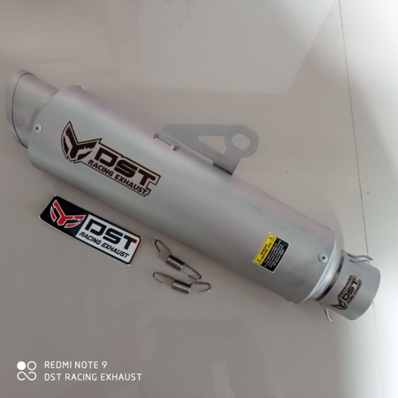 Knalpot racing original DST racing M1 long sanblas inlet 50mm silincer only knalpot racing universal