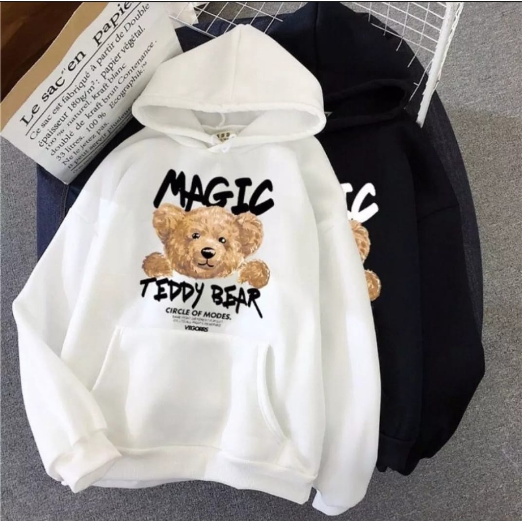 TERBARU!!! Magic Tedy Bear Hoodie Pria Wanita 2022/ Hoodie wanita terbaru 2022 / Sweater hoodie jumbo / hoodie cewek Cowok korean style / switer Wanita dewasa terbaru 2022 keren distro / Hoodie Wanita Polos Tebal / Sweater Wanita Kekinian