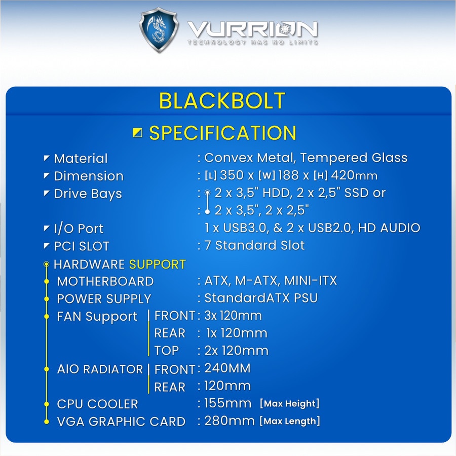 CASING GAMING VURRION BLACXBOLT NAMPOLL GAN