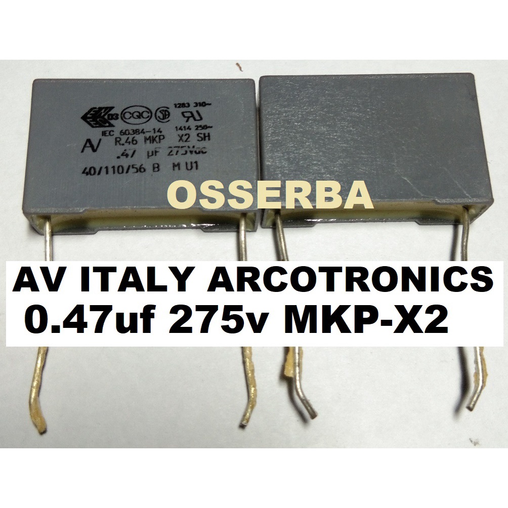 0.47uf 275v MKP-X2 470nf 474 AV ITALY ARCOTRONICS  High End Audio Capacitor