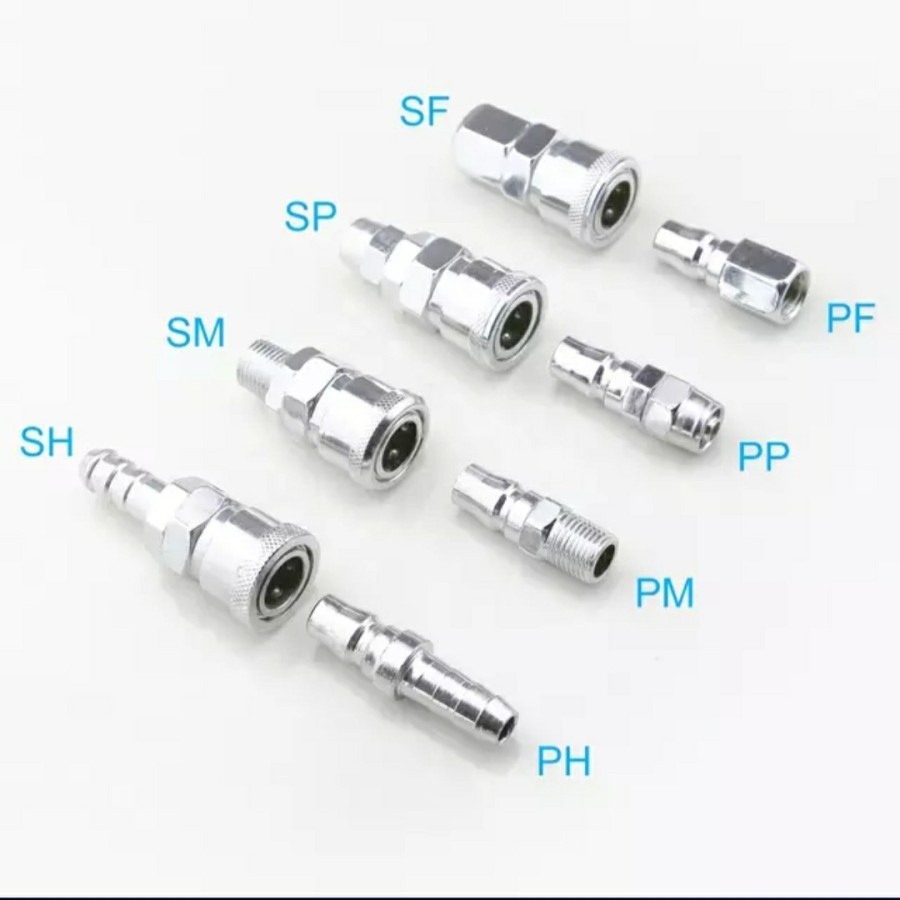 Quick Coupler 20SP Female Copler Selang Angin Recoil Spiral  SAMBUNGAN SELANG ANGIN COUPLER SM20 SP20 PM20 PP20 SF20 SH20 PF20 PH20 BY YUKIDO