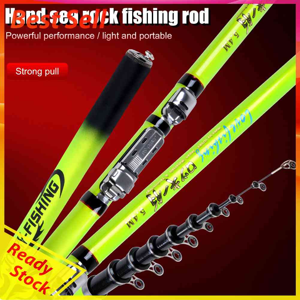 Carbon Fiber Hard Ultra Light Short Section Fishing Rod Pole Fishing Tackle