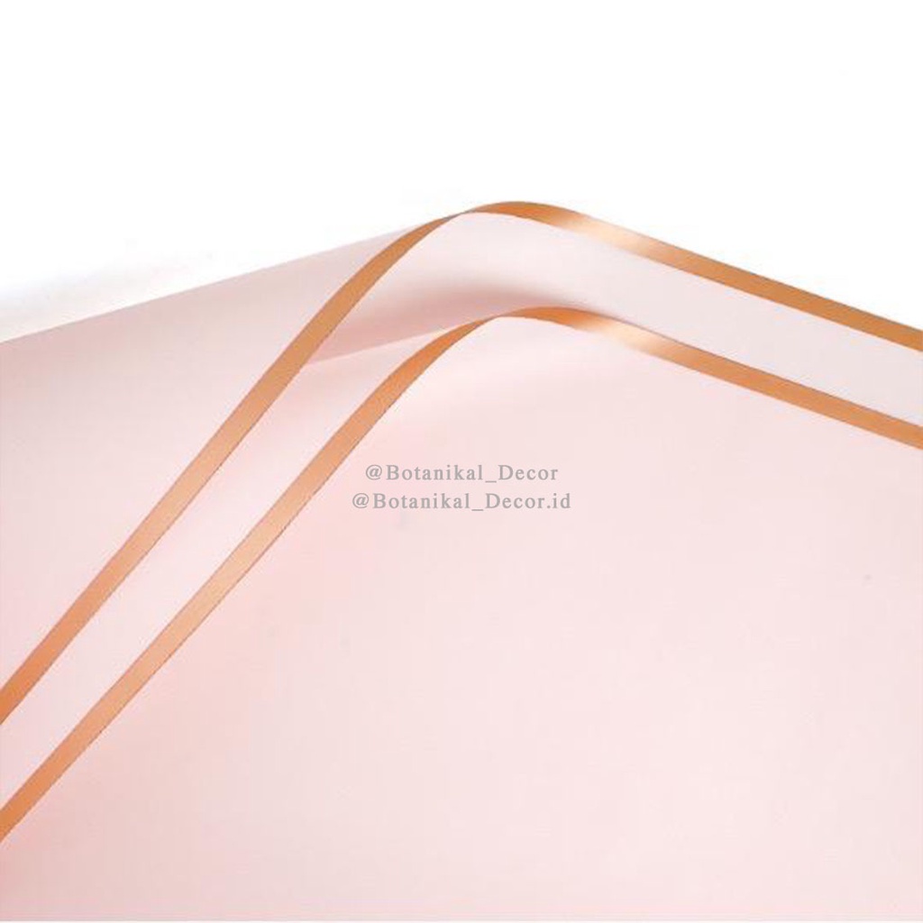 Flower Wrapping Cellophane Paper Kertas Stick Card Holder Stik Bouquet Buket Bunga Buket Bouquet Cake-ROSE PINK