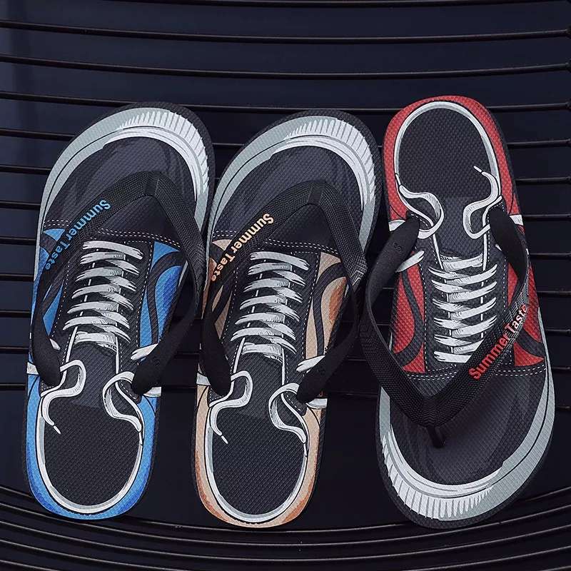 Sandal (sendal) Jepit pria dewasa  Motif Tali Sepatu / sandal pria keren