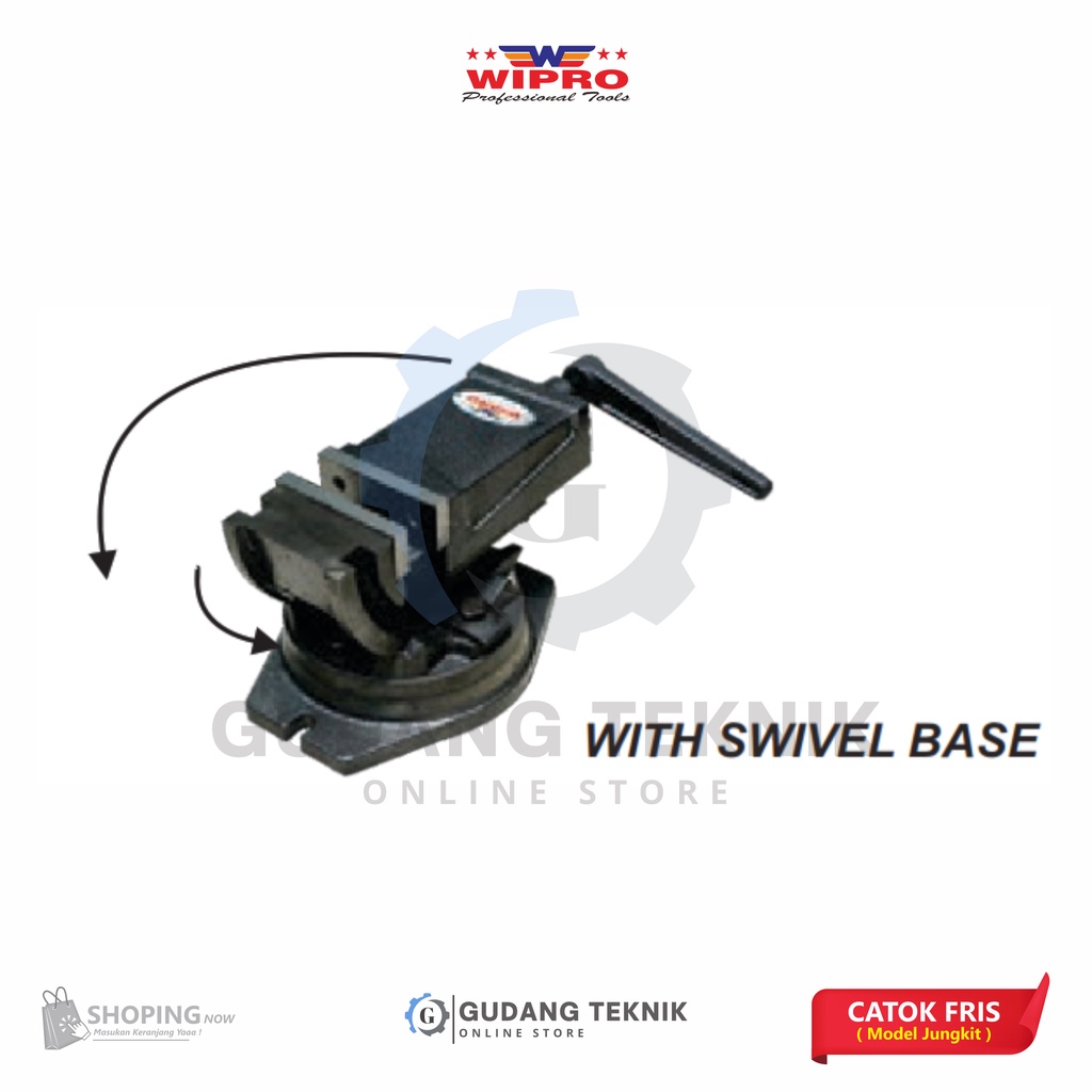 Catok Fris Jungkit 5&quot; WIPRO EQHK-125 / Ragum Fris Swivel Base 5inch WIPRO EQHK125 - Tanggem Jungkit WIPRO EQHK 125