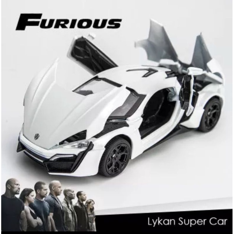 Diecast Mobil Lykan Hypersport FAST FURIOUS Skala 1:32 Miniatur Diecast Mobil Mobilan Pajangan