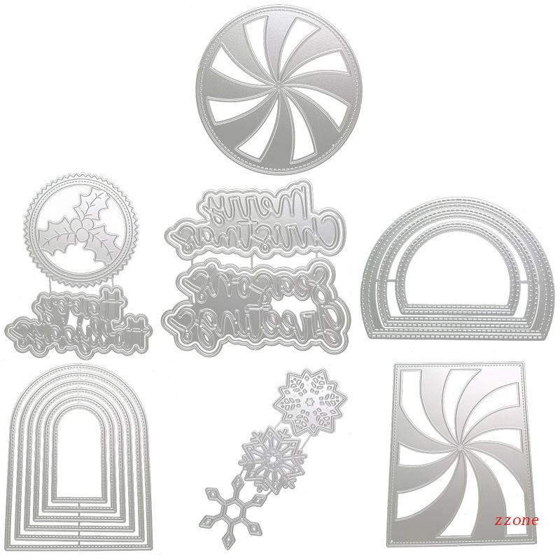 Cetakan Stensil Cutting Dies Motif Snowflake Natal Bahan Metal Untuk Scrapbook / Craft DIY / Embossing