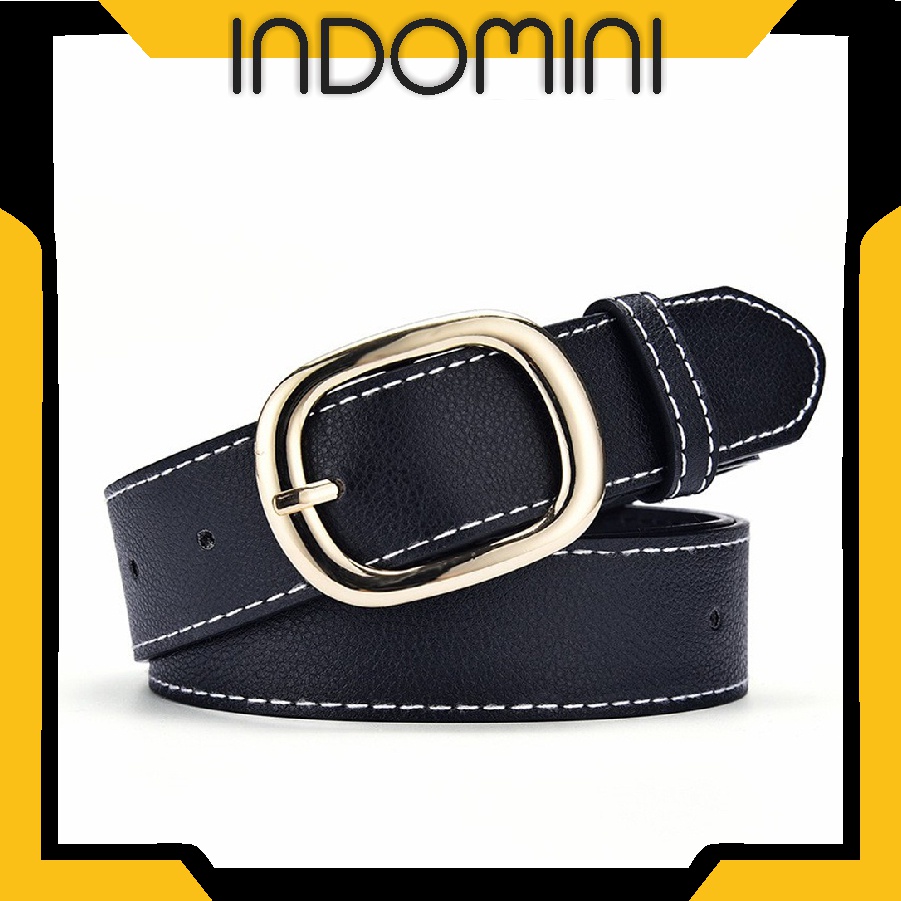 INDOMINI Gesper Wanita Tali Pinggang Bahan PU Untuk Wanita / Ikat Pinggang Wanita Belt Retro Fashion R804