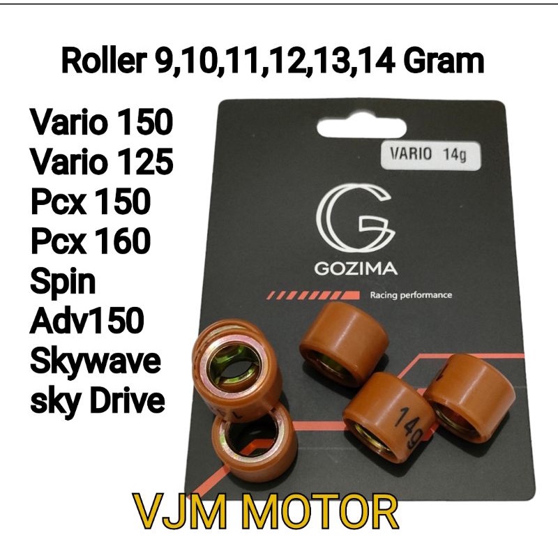 Roller GOZIMA Vario 150, Vario 125, Pcx, Adv150, Spin , UK 9/10/11/12/13/14 GRAM By GOZIMA PERFORMANCE RACING